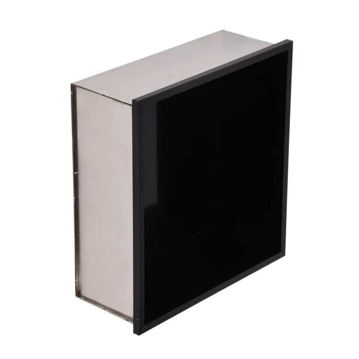 niche de douche encastrée akozon - étagère de douche en acier inoxydable 304 - noir - contemporain - design
