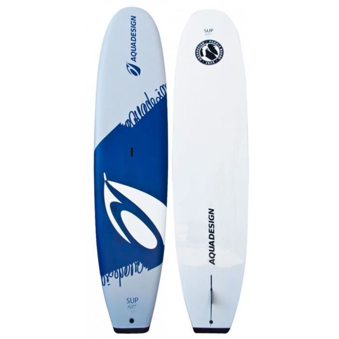 Stand Up Paddle Rigide Soft 10 6 Aquadesign Taille 11 4 Blanc Bleu Prix Pas Cher Cdiscount