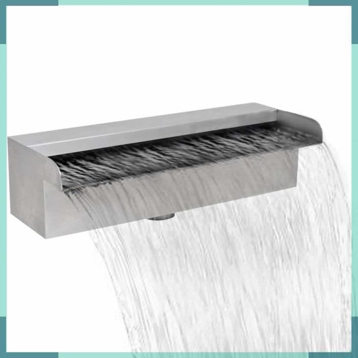 Lame D'eau Rectangulaire 45 Cm Acier Inoxydable Pour Piscine-FHE41666