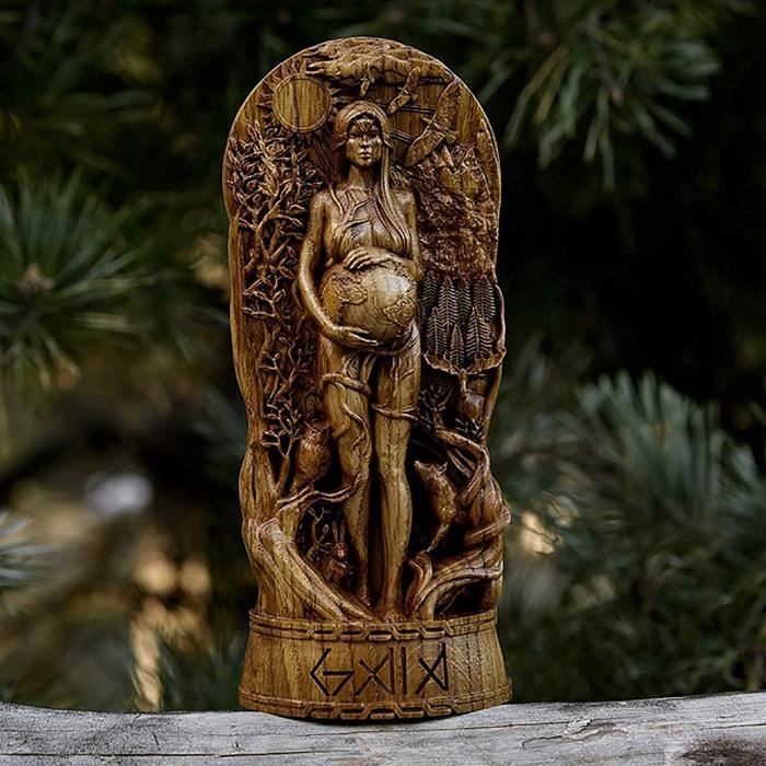 Autel Vintage Statue Mural en Terre Cuite Autel Devotional D'Époque Xx Seconde 