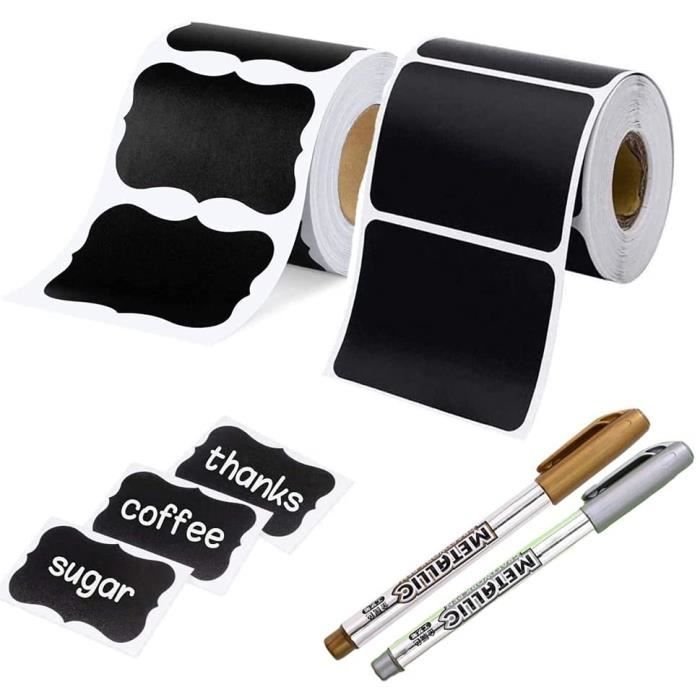 Étiquettes Autocollantes étanches - Lot De 120 étiquettes Noires, 3 Tailles, Pour Pots, Bocaux, Organisation Cuisine - 7