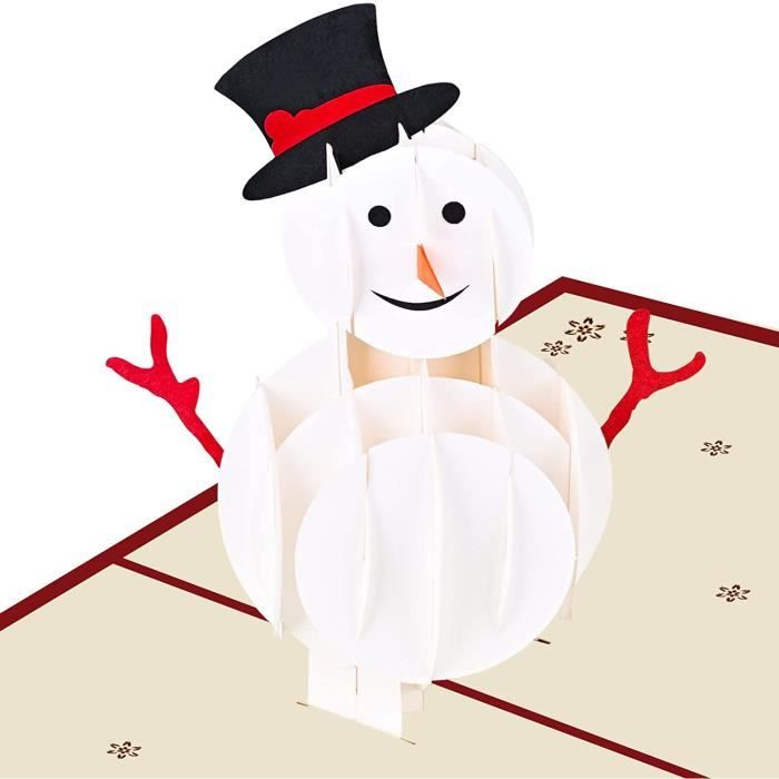 Carte Noel 3d Carte De Noel Avec Enveloppe Bonhomme De Neige Cartes De Voeux Noel Pop Up Christmas Cards Pour Amis Famille Enf 457 Cdiscount Beaux Arts Et Loisirs Creatifs