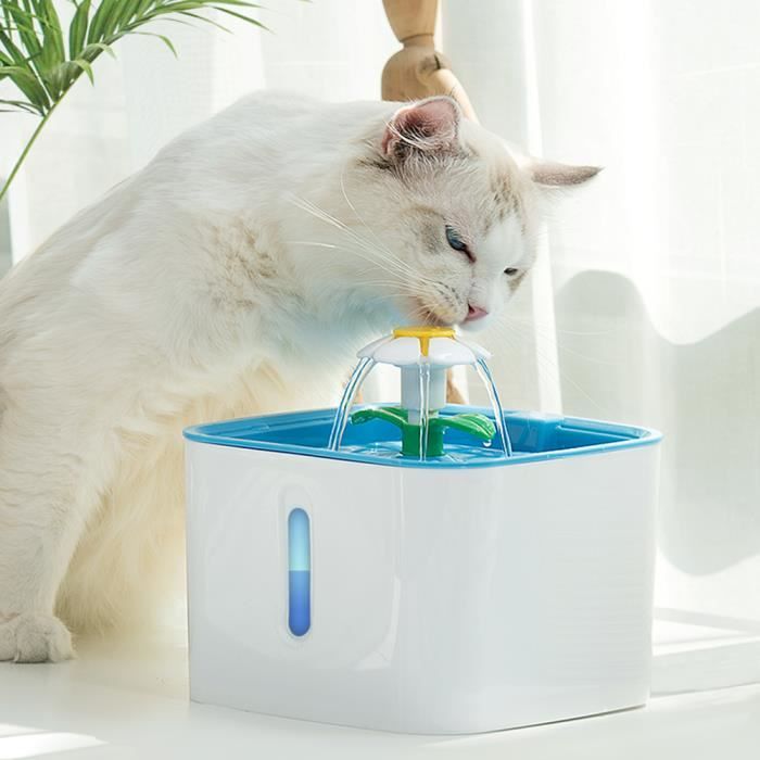 2 5l Fontaine A Eau Pour Chat Chien Distributeur D Eau Pompe Silencieuse Fontaine Pour Chat Animaux Electrique Filtre Remplacable Cdiscount Electromenager