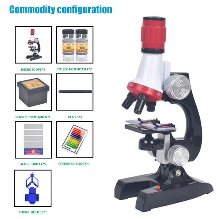 Sonew Microscope pour enfants Microscope Enfants 40X‑1200X avec Tête de Sonew Microscope pour enfants Microscope Enfants 40X‑1200X avec Tête de