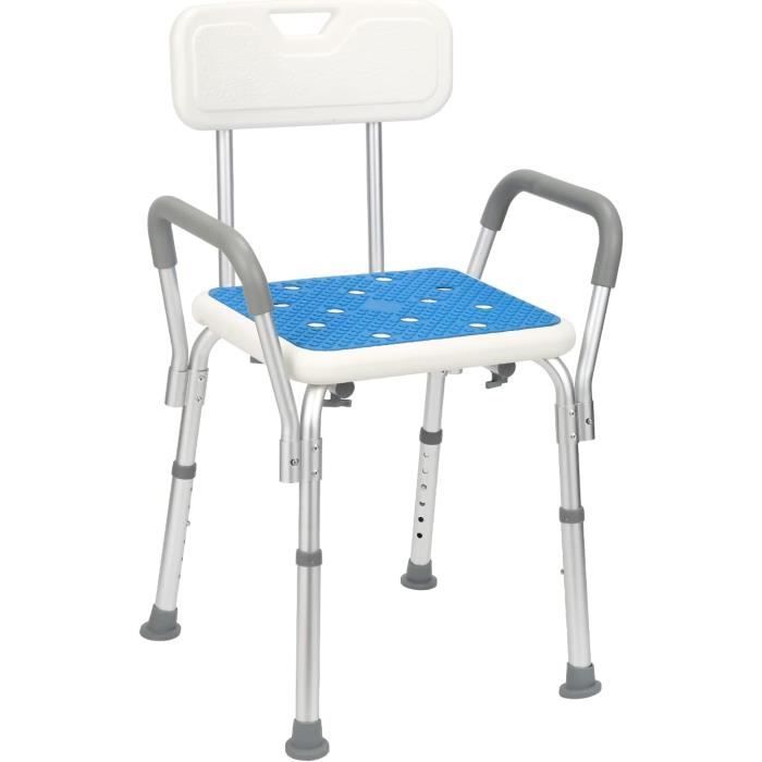 Tabouret De Douche InnovaGoods 2 En 1 - Extensible 74-83cm, Antidérapant, 120kg, Personnes Âgées