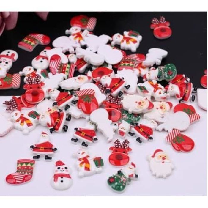 4x Set de 5pcs de Père Noël Miniature En Résin Paysage Ornement Jardin