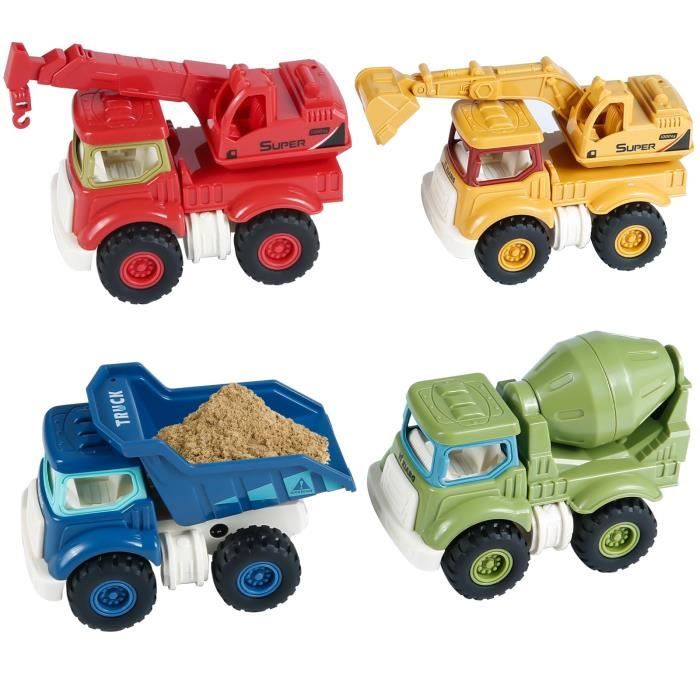 Voiture Jouets pour Bébé 1 2 3 an, 4 Pcs Petite Voiture Jouet avec  Tracteur, Bulldozer, Camion-Benne et Camion-toupie, Petites (B) - Cdiscount  Puériculture & Eveil bébé