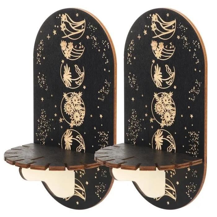 OBJET DECORATIF,5--Présentoir En Bois Branche Acide Durable, Base Pour Boule De Cristal, Sphère