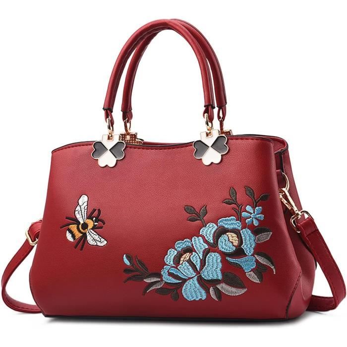 Sac Fourre-Tout Femme En Toile Personnalisable - Initiale Et Fleur, Bandoulière Réglable