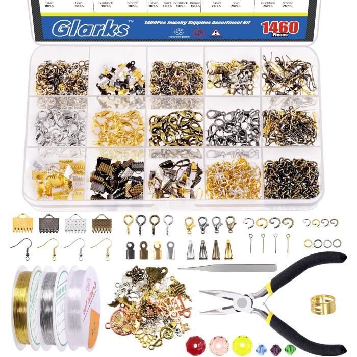 Outils De Perlage Ensemble De Perles, Gravure Or Et Argent 24 Pièces Outils De Perles De Réglage