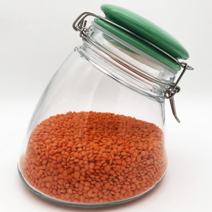 Bocaux En Verre CINNANI Lot De 8 - Couvercles En Bois Hermétiques - 300ml à 850ml - Pour Rangement Cuisine