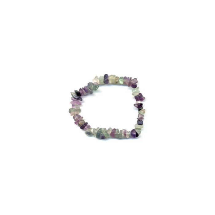 Bracelet - Fluorite - Multicolore - Anti-stress - Concentration - Stabilité Vert