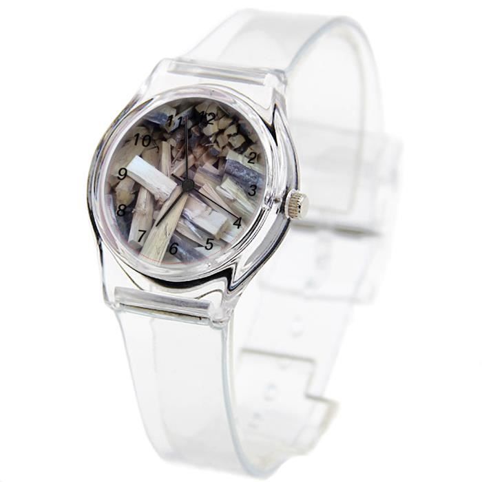 Montre bracelet transparent discount