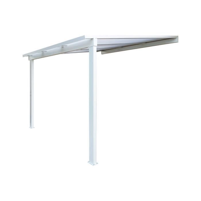Pergola En Aluminium Classique Adossee Toiture En Polycarbonate 16