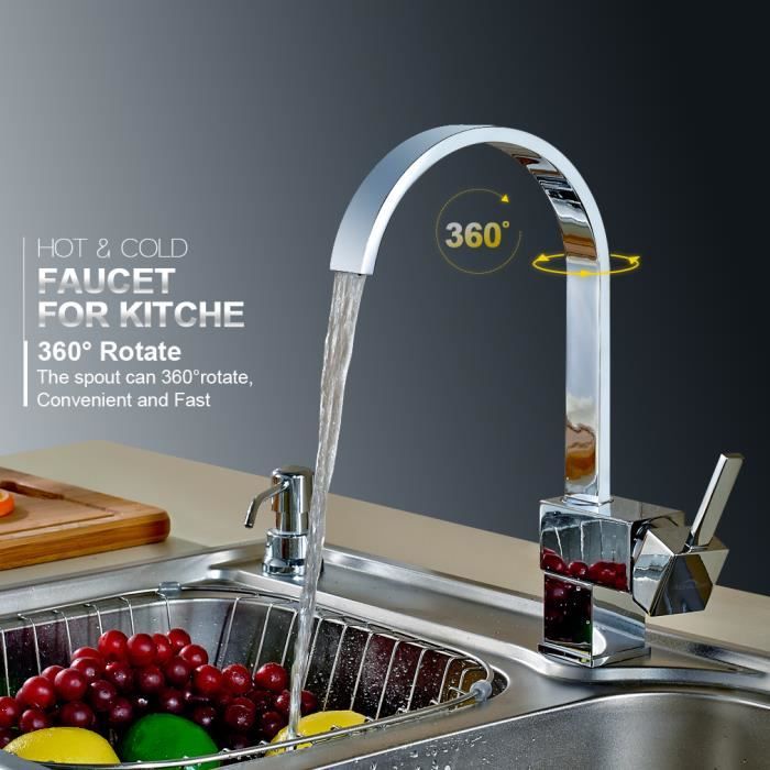 Auralum Mitigeur D Evier Robinet De Cuisine Designe Moderne