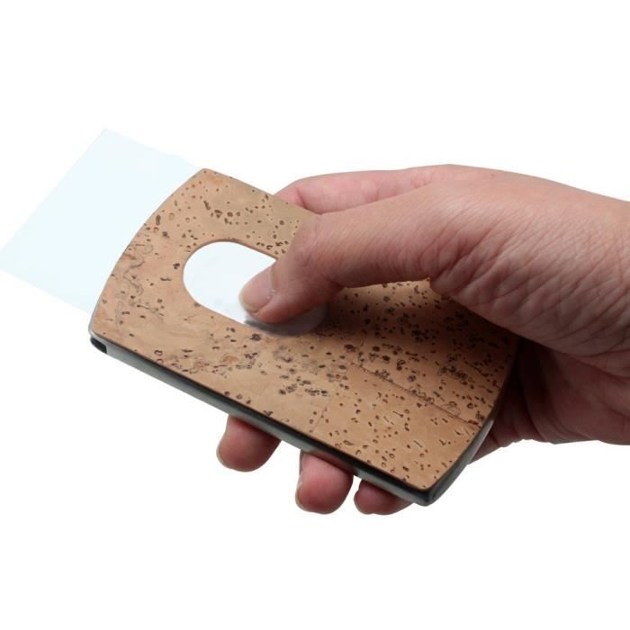 Etui pour carte de visite en li?�ge naturel - Cdiscount Beaux-Arts et Loisirs cr?�atifs