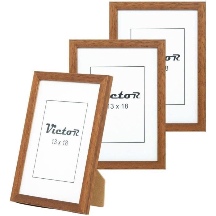 GBKDQQ Lot de 3 cadres photo en bois - 15 x 20 cm - Simple - Art déco
