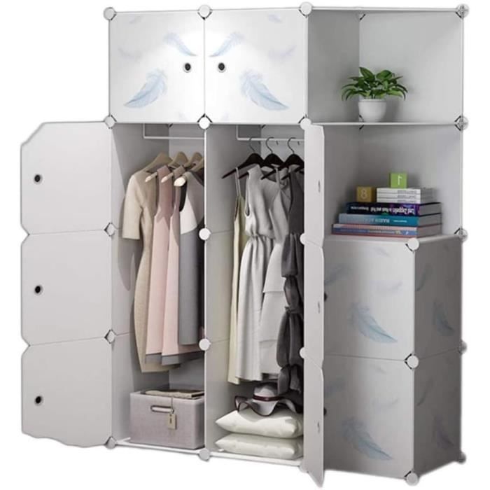 Penderie Armoire Portable Closets Profondeur Cube de Rangement Chambre