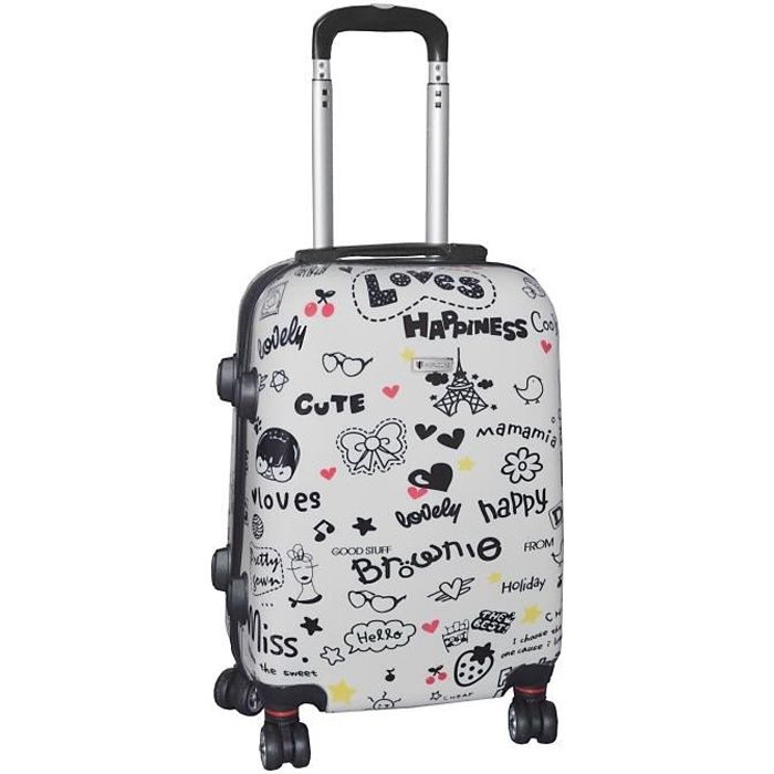 Valise cabine 55 cm Loves Happiness - Avenuedusac