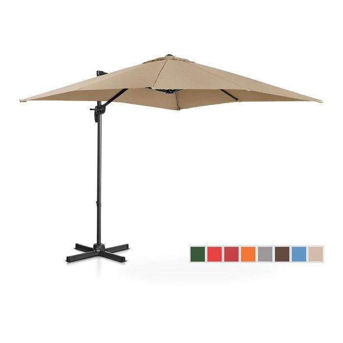 Balcon parapluie UV 50 270 cm bordeaux sans support Parasol Semi-circulaires Lorca