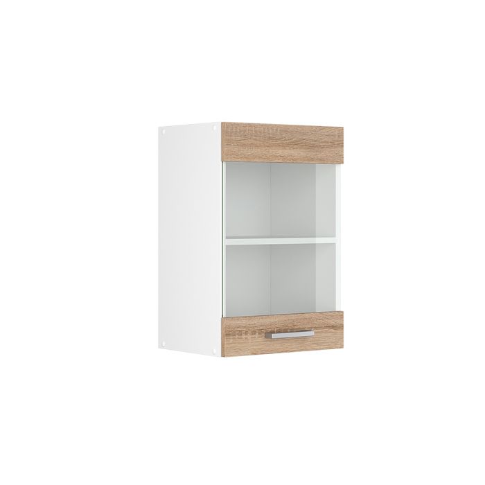Vicco meuble de cuisine haut vitré fame-line, anthraciteblanc, 40 cm