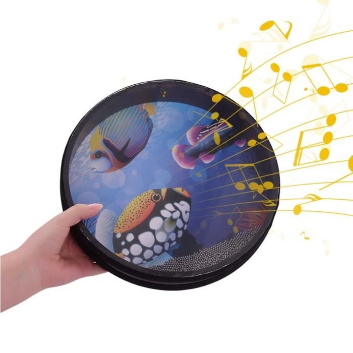 Tambour Ocean Wave à Perles – 18 Cm – Instrument Sensoriel – Son De Mer – Cadeau Musical Bébé