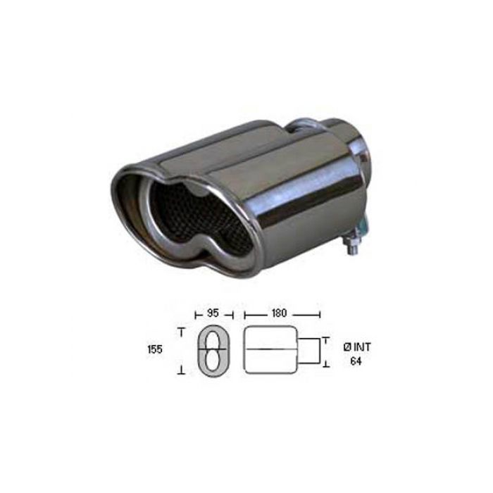 Embout d'échappement universel en acier inoxydable rond 76 mm Raccord réglable 45-55 mm Embout d'échappement universel en acier inoxydable rond 76 mm Raccord réglable 45-55 mm