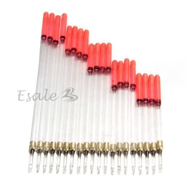 Lot De 20 Flotteurs Coulissants + émerillons Pour Pêche – Plomb – Rouge/jaune