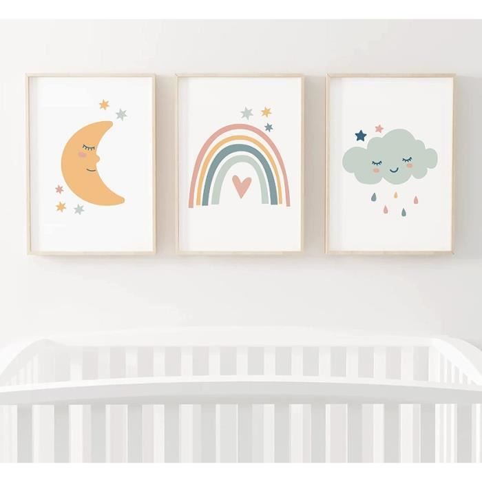 Cabilock Lot De 3 Autocollants Muraux Adhésifs Pour Chambre D