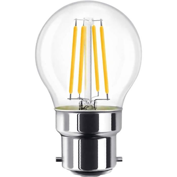Ampoule led b22, paquet de 6 ampoules baïonnette 4w, ampoules de  remplacement baïonnette 40w, non dimmable, blanc chaud 2700k, 470 -  Cdiscount Maison