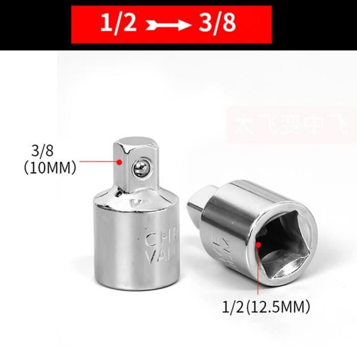 Adaptateur Femelle/femelle 1/4" (6.35mm) Carré Vers Hexagone - BGS - Neuf