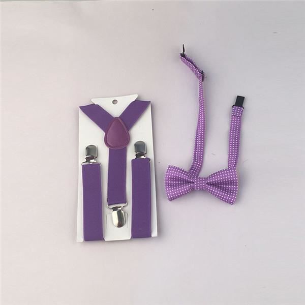 Miobo Bretelles unisexes avec nœud papillon pour enfants : élégantes et pratiques, avec trois clips, Blanc., S