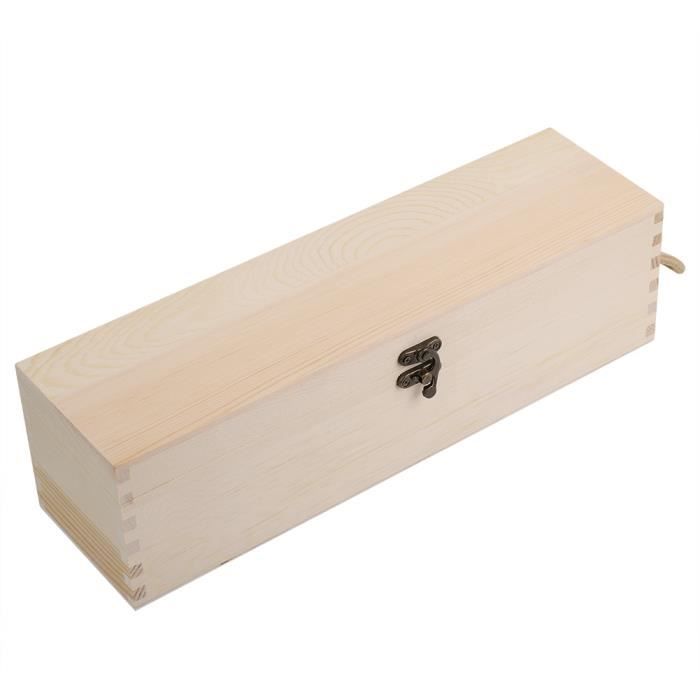 Boîte à Vin En Bois De Pin - Coffret Cadeau Pour Découpage Et Pyrogravure | Dimensions Précises Pour Artisanat