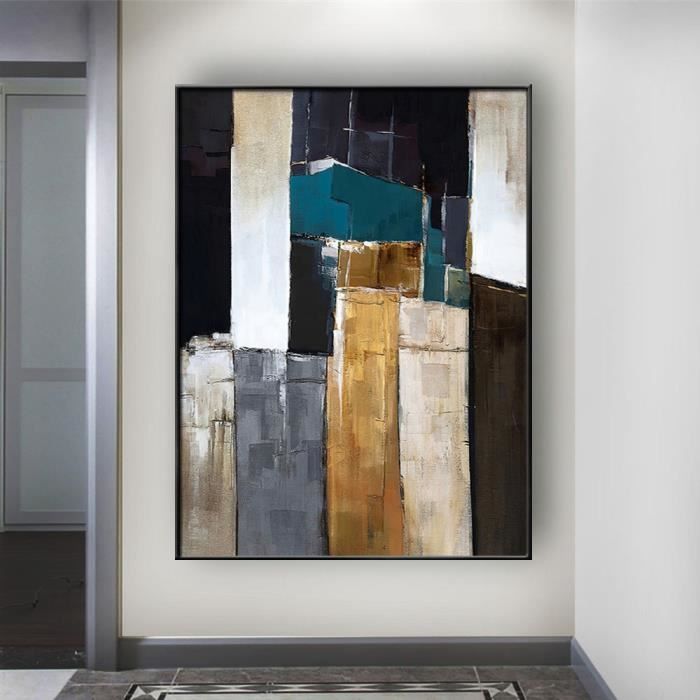 Tableau - Toile,Grande peinture à l'huile texturée peinte à la main ...