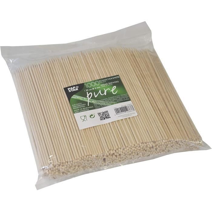 Papstar Bâtons Cocktail, Bambou "pure" 18 Cm "Coin" X 1000