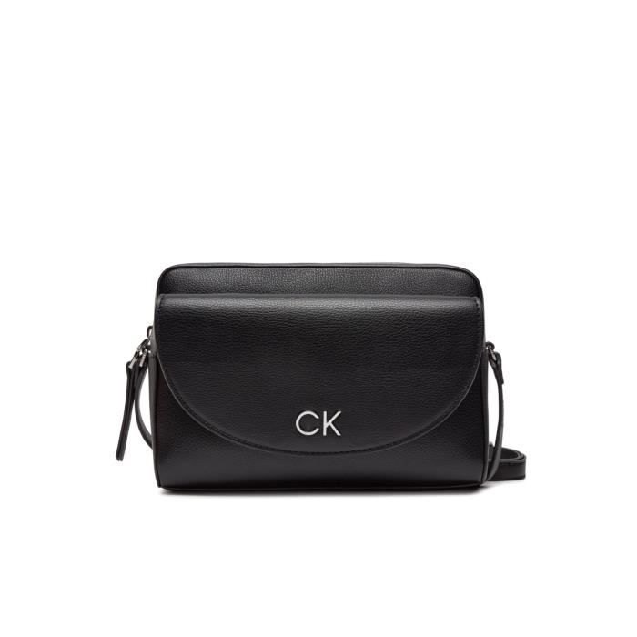 Sac bandoulière cuir PU logo métal Calvin klein Femme