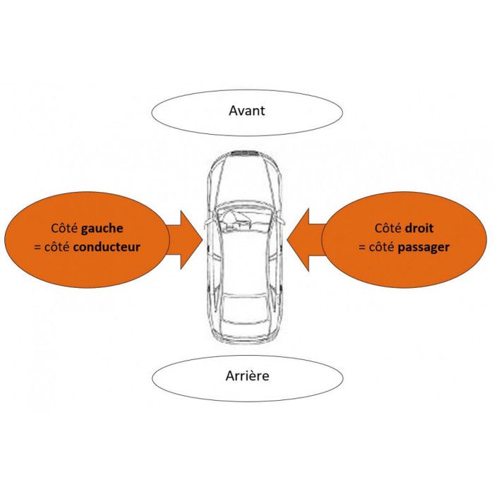 Rétroviseur extérieur droit électrique CITROËN C4 II phase 1, 2010-2014, dégivrant, feu clignotant.