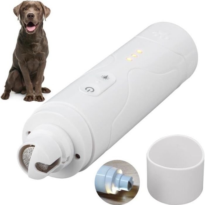 Lime à ongles électrique pour chien avec lumière LED, Coupe Ongle Chien électrique, charge USB-YEA