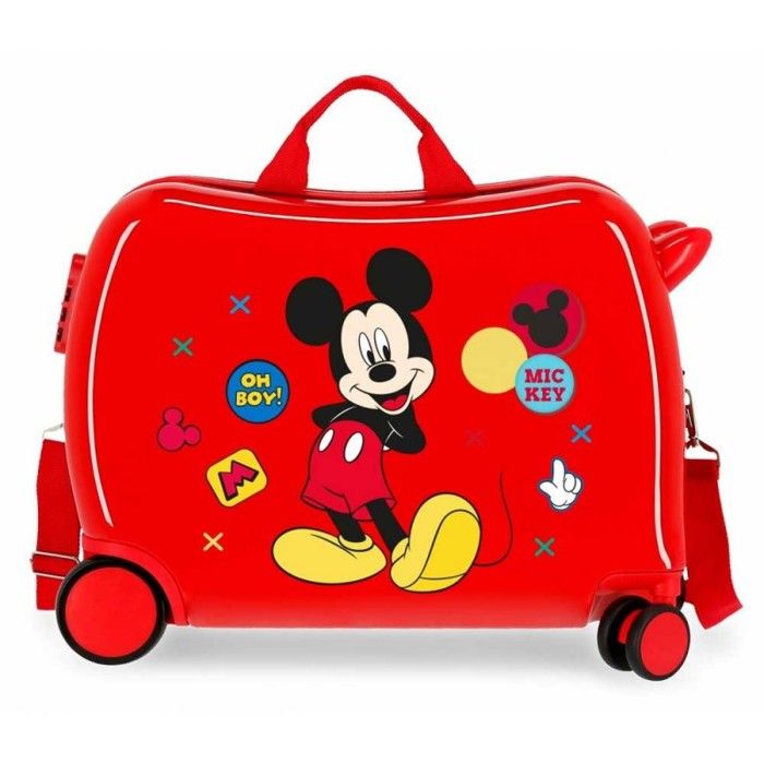 Valise trotteur DISNEY Mickey Enjoy the day rouge JOU 4689867