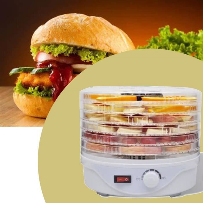 Déshydrateur Alimentaire Numérique CE Brands - 5 Plateaux, Contrôle Température, 24h Timer