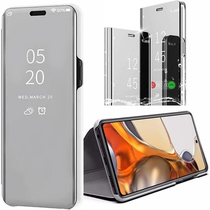 KANVOOS Custodia per Xiaomi 11T / 11T Pro, in pelle PU, con scomparto per carte di credito, pieghevole, antiurto, per Xiaomi 11T / 11T Pro (oro rosa