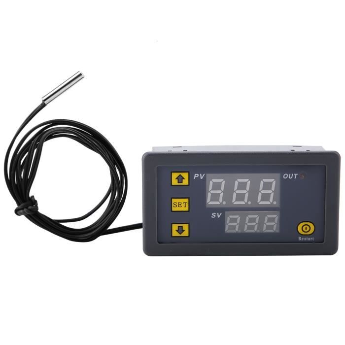 Lot De 3 Thermostats Numériques W3230 - Contrôle De Température Précis De -50 à 120°C | Capteur étanche, Sortie Relais 20A | Pour Frigo, Clim, Incubateur - 6