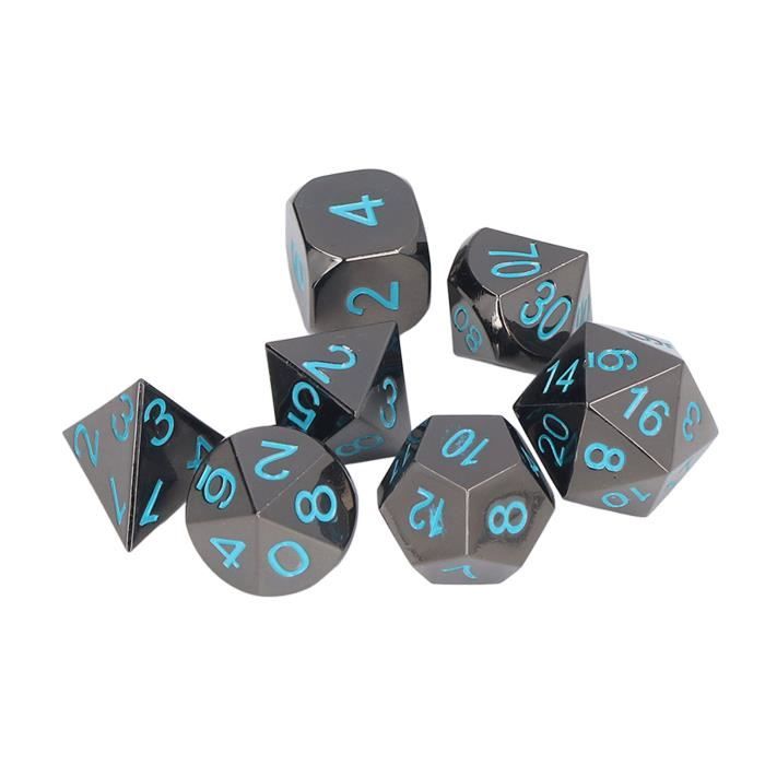 Jeu De 7 Dés RPG En Métal Rebel - Violet Métallique, équilibrés Et Durables