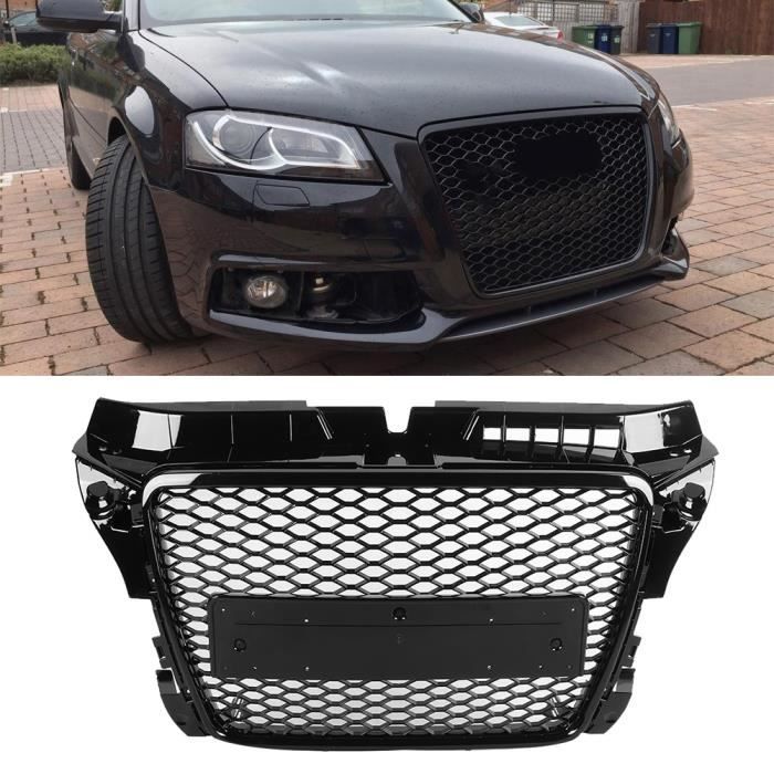 Grille Universelle Calandre Noir Nid D'abeille Pare-Choc Prise D'air 90 X 40 Cm