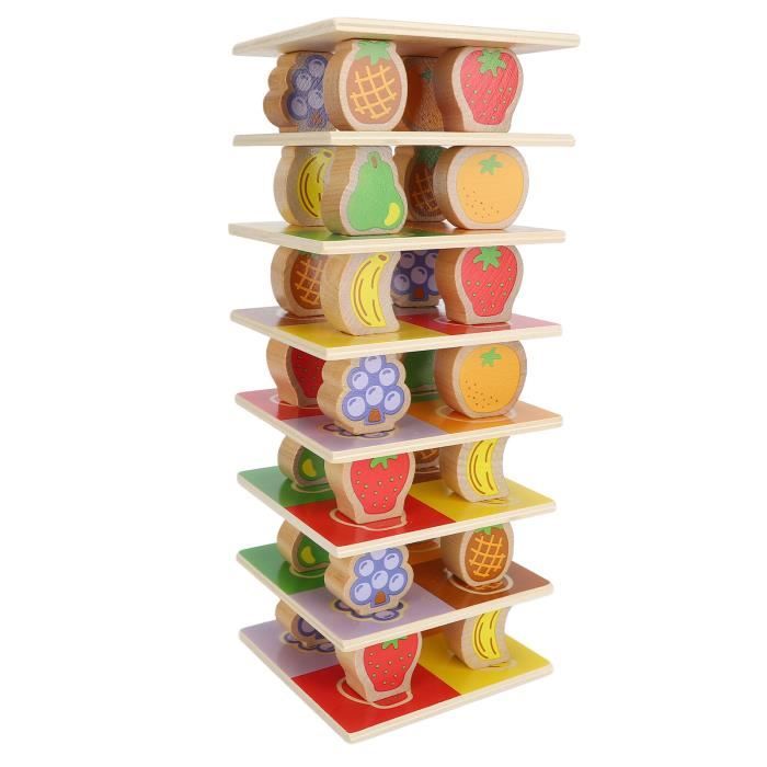 Tours à empiler bebe, tour empilable bois pour enfants