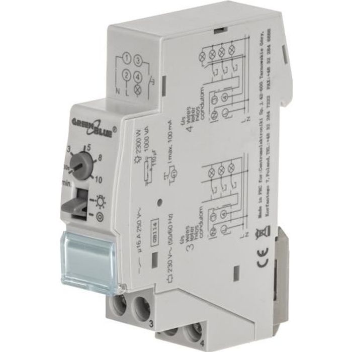 Décalage négatif Relais timer minuterie réservoir cage d/'escalier éclairage lampe cs3-2