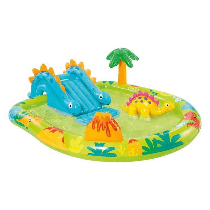 Aire de jeux gonflable - INTEX - Petit Dino - 143 Litres - 2 ans+ - 191 x 152 x 58 cm - Inclus : tob