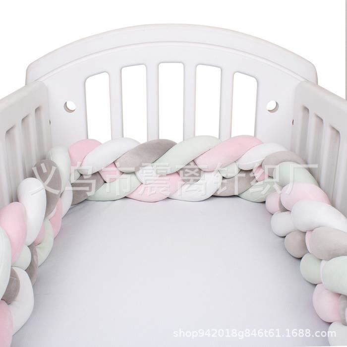 Tour de lit Bebe Protection Enfant 90 cm - Contour de lit bébé Complet  Respirant protège-lit Bord en Mousse Minky Rose : : Bébé et  Puériculture