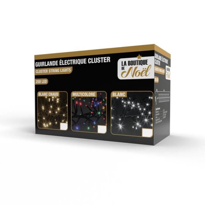 Guirlande lumineuse grappe blanc froid