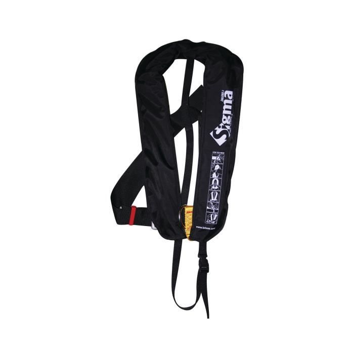 Gilet gonflable automatique + harnais + sous cutuale- SIGMA NOIR 170 N LALIZAS
